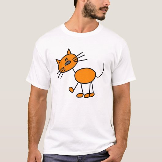 棒人間猫Tシャツとギフト Tシャツ (正面)