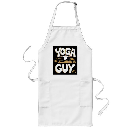 棒人間瞑想 ロングエプロン (正面)