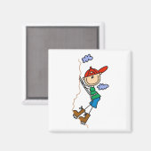 棒人間 ロッククライミング マグネット (正面/裏面)