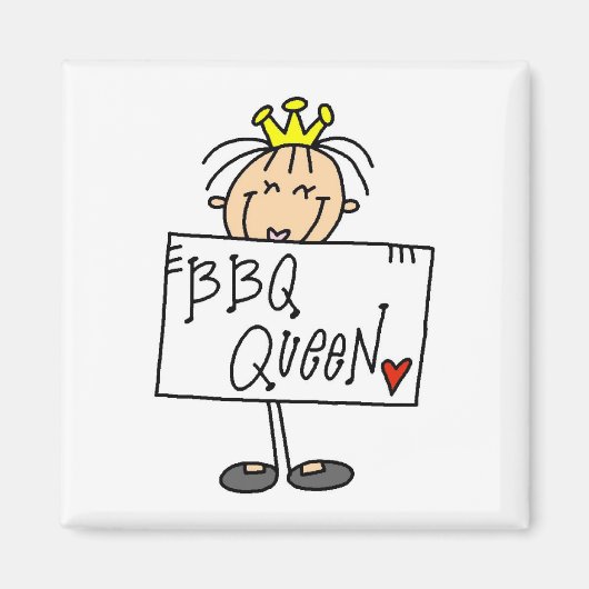 棒人間BBQ女王 マグネット (正面)