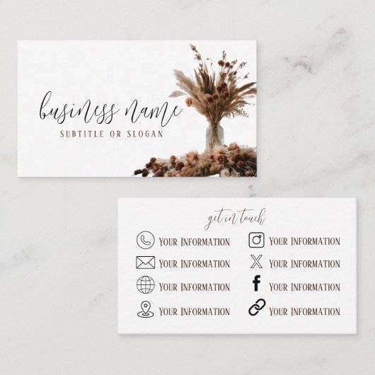 棒保乾燥フローラ名刺 名刺 (正面/裏面)