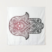 棒宝模様のハムサ タペストリー (正面(横))