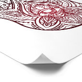 棒宝模様のハムサ ポスター (角)