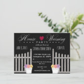 棒杭の囲いの引っ越し祝いパーティーのパーティの招待状 招待状 (スタンド正面)