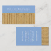 棒杭の囲いまたはフェンシングの建築業者のLt青の空 名刺 (正面/裏面)