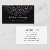 棒法フローラ曼荼羅黒地プロフェッショナル 名刺 (正面/裏面)