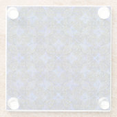 棒法黒と青の菱形 ガラスコースター (裏面)