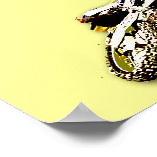 棒石ダートバイクモトクロスポスおもしろいター ポスター (角)