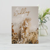 棒穂モダン乾素朴花 招待状 (スタンド正面)