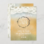 棒素朴とストリングライト日救付きはがき 案内ポストカード (正面/裏面)