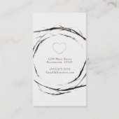 棒素朴小枝ブランチリースカスタムエレガント 名刺 (裏面)