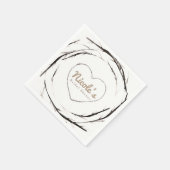 棒素朴小枝ブランチリースカスタムパーティー スタンダードカクテルナプキン (角)