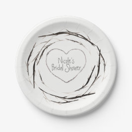 棒素朴小枝ブランチリースカスタムパーティー ペーパープレート