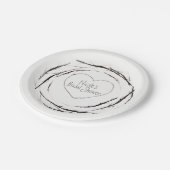 棒素朴小枝ブランチリースカスタムパーティー ペーパープレート (アングル)