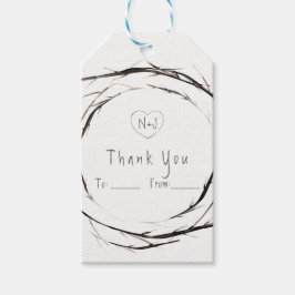 棒素朴小枝ブランチリースカスタム賛成 ギフトタグ