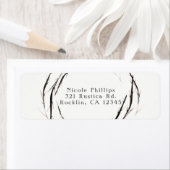 棒素朴小枝ブランチリース招待状 ラベル (インサイチュ)