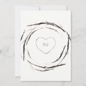 棒素朴小枝ブランチリース招待状 招待状 (裏面)