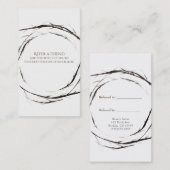 棒素朴枝の枝リース友人を参照 紹介カード (正面/裏面)