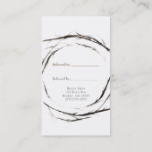 棒素朴枝の枝リース友人を参照 紹介カード (裏面)