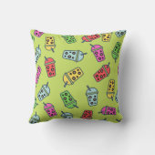 棒葉バブルティーパターン クッション (裏面)