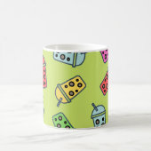 棒葉バブルティーパターン コーヒーマグカップ (中央)