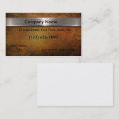 棒鋼の錆ついた鉄 名刺 (正面/裏面)