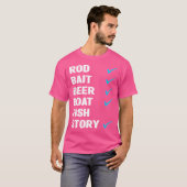 棒餌ビールボートフィッシュストーリーアイス魚釣りフィッシャーF Tシャツ (正面フル)