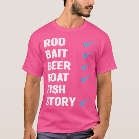 棒餌ビールボートフィッシュストーリーアイス魚釣りフィッシャーF Tシャツ (正面)