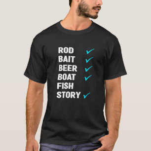 棒餌ビールボートフィッシュストーリーアイス魚釣りフィッシャーF Tシャツ