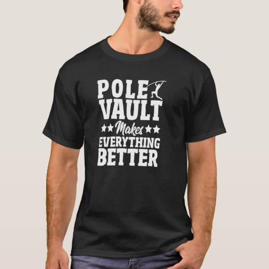 棒高跳び 棒高跳 棒高跳び選手 ポールバルト Tシャツ (正面)
