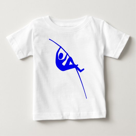 棒高跳 - 青 ベビーTシャツ (正面)