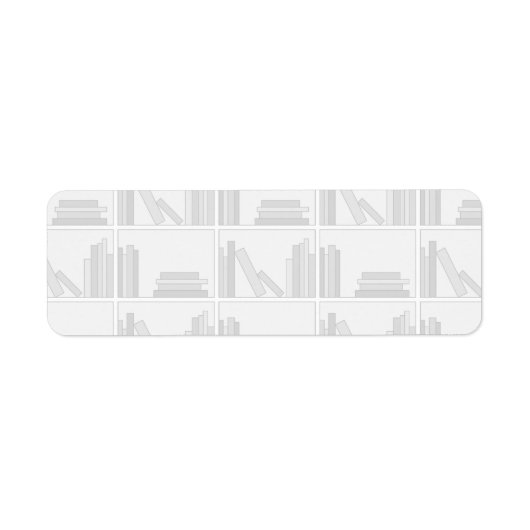 棚に淡い色の灰色の本。 ラベル (正面)