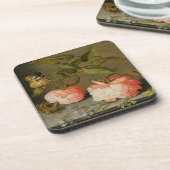 棚のバラが付いている静物画 コースター (左側)