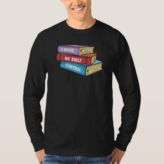 棚の制覇に失敗した読書家 Tシャツ (正面)