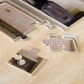 棚の古いヴィンテージの50年代のラジオ ジグソーパズル (側面)