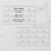 棚の淡い色のな灰色の本 名刺 (正面/裏面)