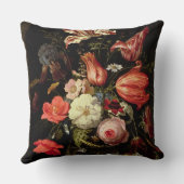 棚の花の静物画 クッション (裏面)