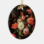 棚の花の静物画 セラミックオーナメント (右)