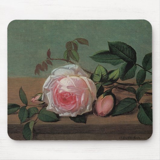棚の花の静物画 マウスパッド (正面)