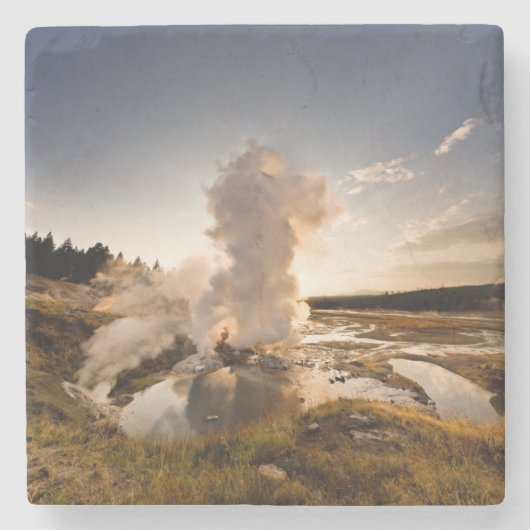 棚の間欠泉、Norrisの間欠泉の洗面器 ストーンコースター (正面)