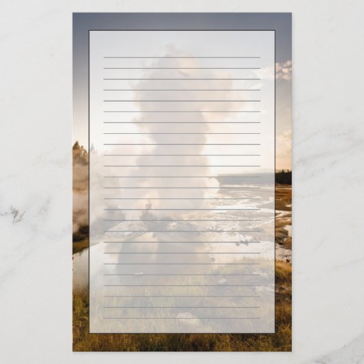 棚の間欠泉、Norrisの間欠泉の洗面器 便箋 (正面)