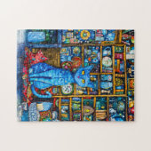 棚上げカラフル猫 ジグソーパズル (横)