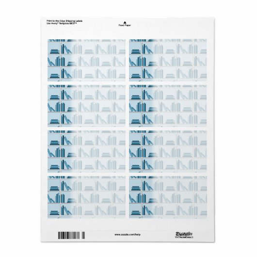 棚上の青い本。 ラベル (フルシート)