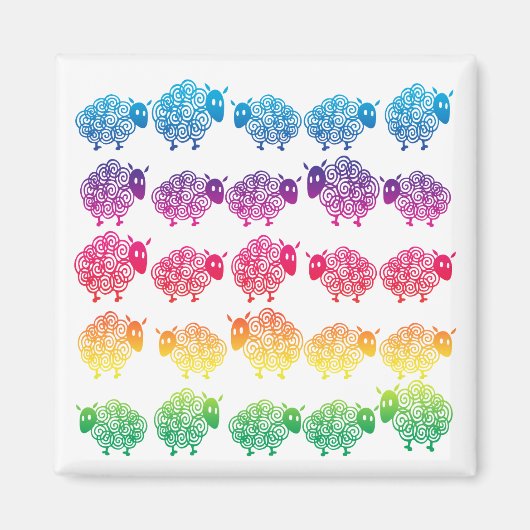 棚卸し羊 マグネット (正面)