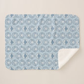 棚卸し羊 – 青 シェルパブランケット (正面(横))