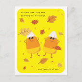 棚卸恵み | イエローキャンディーコーン秋 シーズンポストカード (正面)