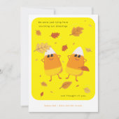 棚卸恵み | キュートイエローキャンディーコーン秋 シーズンカード (正面)