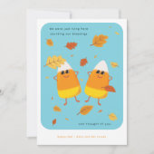 棚卸恵み | キュートスカイブルーキャンディーコーン秋 シーズンカード (正面)