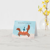 棚板カニ カード (黄色い花)