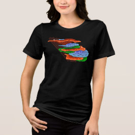 棚状のキノコのゴルフ トライブレンドTシャツ